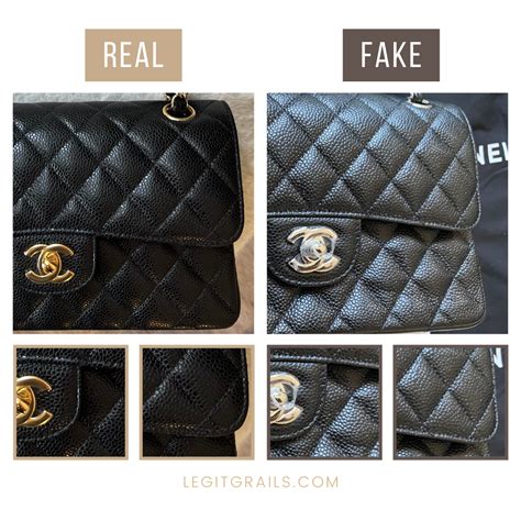 chanel classic flap bag caviar fake|14 Ways to Spot a Fake Chanel Bag .